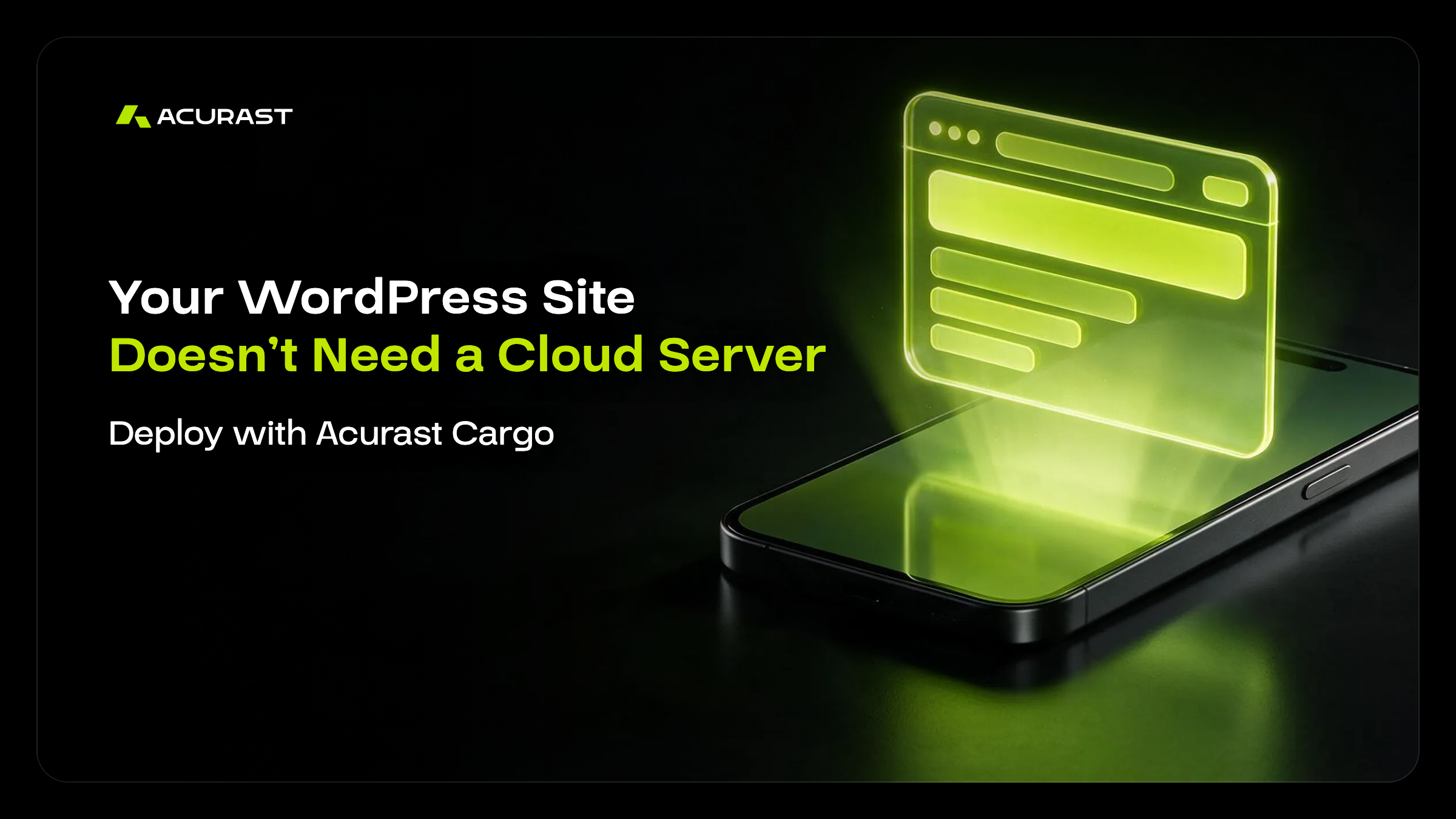 Your WordPress Site Doesn’t Need a Cloud Server